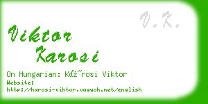 viktor karosi business card